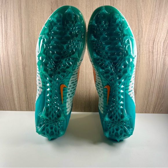 Nike Alpha Menace Elite 2 Football Cleats Miami Dolphins BV2077-108 Men's 12.5 - Picture 8 of 13